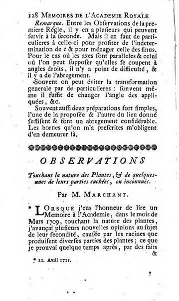 Histoire de l'Académie royale des sciences avec les Mémoires de mathematique & de physique, pour la même année, tires des registres de cette Académie.