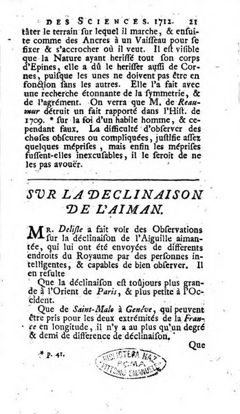 Histoire de l'Académie royale des sciences avec les Mémoires de mathematique & de physique, pour la même année, tires des registres de cette Académie.