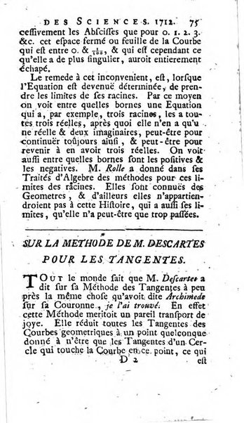 Histoire de l'Académie royale des sciences avec les Mémoires de mathematique & de physique, pour la même année, tires des registres de cette Académie.