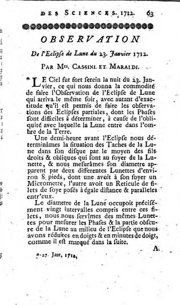 Histoire de l'Académie royale des sciences avec les Mémoires de mathematique & de physique, pour la même année, tires des registres de cette Académie.