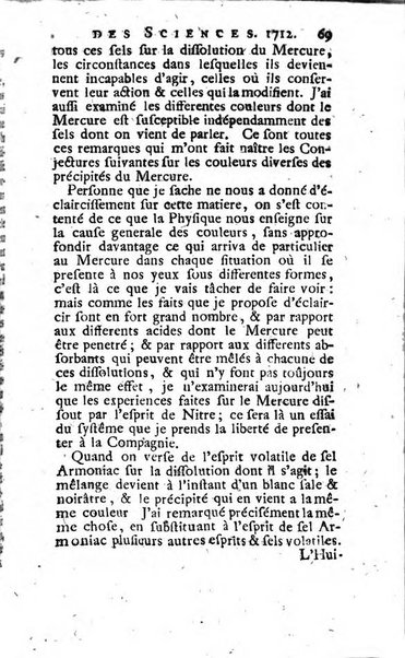 Histoire de l'Académie royale des sciences avec les Mémoires de mathematique & de physique, pour la même année, tires des registres de cette Académie.