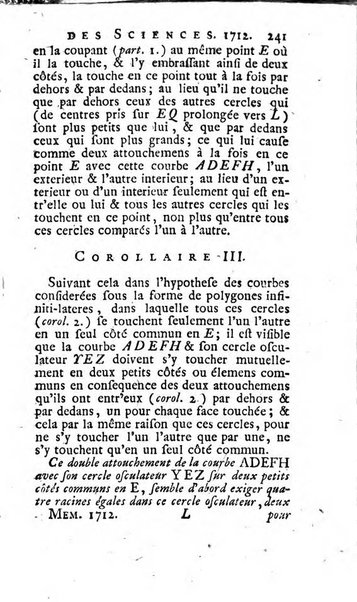 Histoire de l'Académie royale des sciences avec les Mémoires de mathematique & de physique, pour la même année, tires des registres de cette Académie.