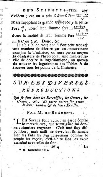 Histoire de l'Académie royale des sciences avec les Mémoires de mathematique & de physique, pour la même année, tires des registres de cette Académie.