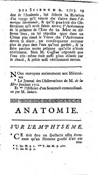 Histoire de l'Académie royale des sciences avec les Mémoires de mathematique & de physique, pour la même année, tires des registres de cette Académie.