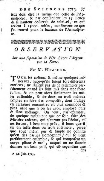 Histoire de l'Académie royale des sciences avec les Mémoires de mathematique & de physique, pour la même année, tires des registres de cette Académie.