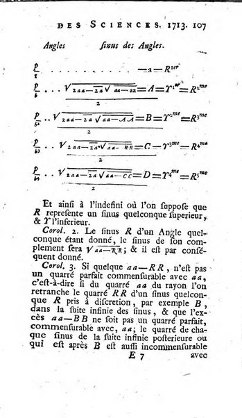 Histoire de l'Académie royale des sciences avec les Mémoires de mathematique & de physique, pour la même année, tires des registres de cette Académie.