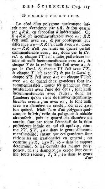 Histoire de l'Académie royale des sciences avec les Mémoires de mathematique & de physique, pour la même année, tires des registres de cette Académie.