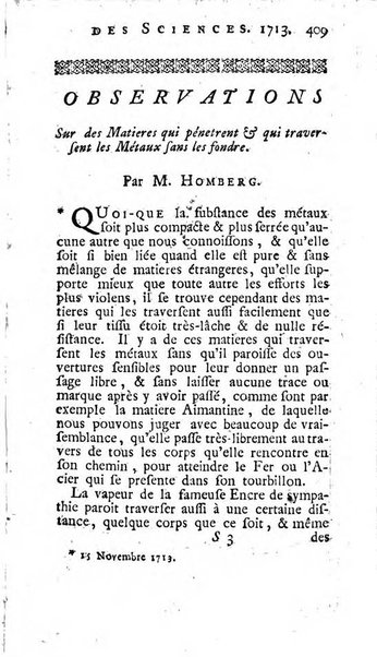 Histoire de l'Académie royale des sciences avec les Mémoires de mathematique & de physique, pour la même année, tires des registres de cette Académie.