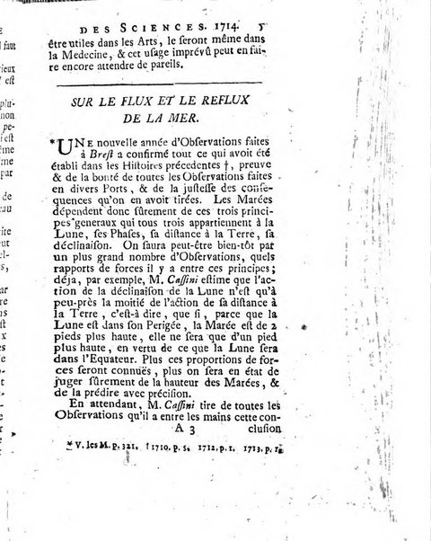 Histoire de l'Académie royale des sciences avec les Mémoires de mathematique & de physique, pour la même année, tires des registres de cette Académie.