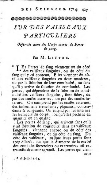 Histoire de l'Académie royale des sciences avec les Mémoires de mathematique & de physique, pour la même année, tires des registres de cette Académie.