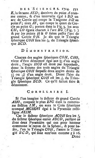 Histoire de l'Académie royale des sciences avec les Mémoires de mathematique & de physique, pour la même année, tires des registres de cette Académie.