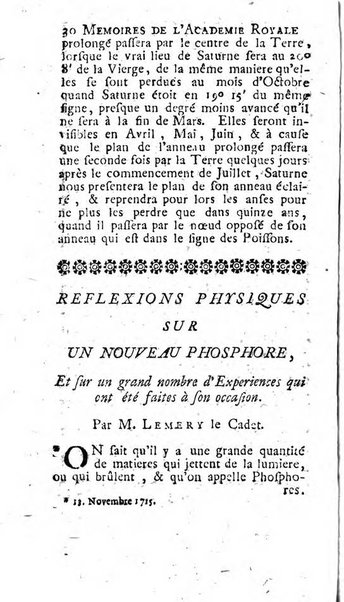 Histoire de l'Académie royale des sciences avec les Mémoires de mathematique & de physique, pour la même année, tires des registres de cette Académie.