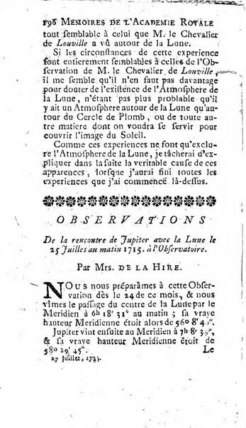 Histoire de l'Académie royale des sciences avec les Mémoires de mathematique & de physique, pour la même année, tires des registres de cette Académie.