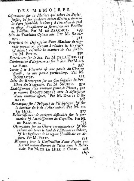 Histoire de l'Académie royale des sciences avec les Mémoires de mathematique & de physique, pour la même année, tires des registres de cette Académie.