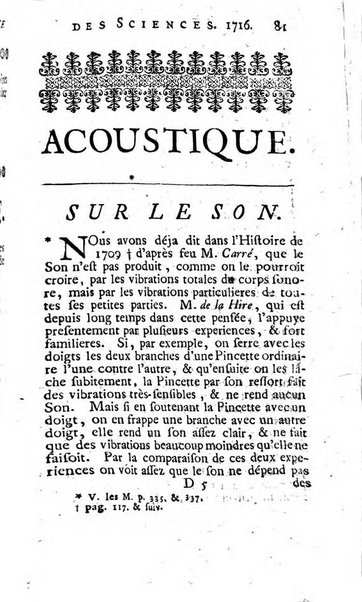 Histoire de l'Académie royale des sciences avec les Mémoires de mathematique & de physique, pour la même année, tires des registres de cette Académie.