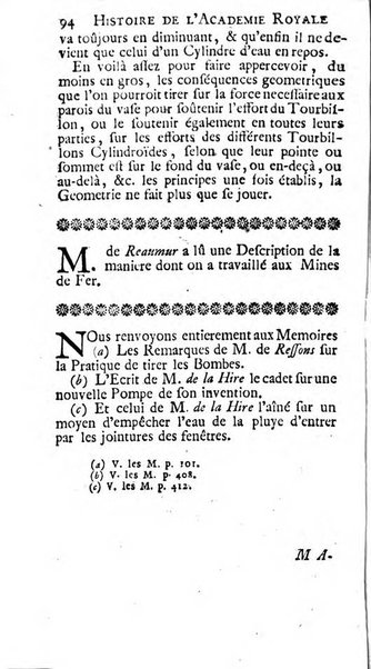 Histoire de l'Académie royale des sciences avec les Mémoires de mathematique & de physique, pour la même année, tires des registres de cette Académie.