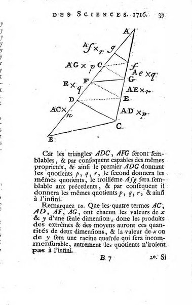 Histoire de l'Académie royale des sciences avec les Mémoires de mathematique & de physique, pour la même année, tires des registres de cette Académie.