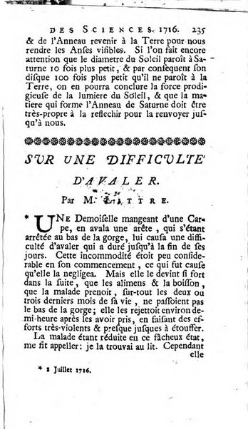 Histoire de l'Académie royale des sciences avec les Mémoires de mathematique & de physique, pour la même année, tires des registres de cette Académie.