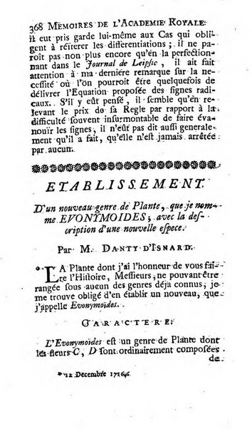 Histoire de l'Académie royale des sciences avec les Mémoires de mathematique & de physique, pour la même année, tires des registres de cette Académie.