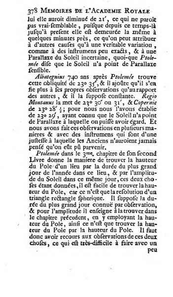 Histoire de l'Académie royale des sciences avec les Mémoires de mathematique & de physique, pour la même année, tires des registres de cette Académie.