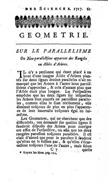 Histoire de l'Académie royale des sciences avec les Mémoires de mathematique & de physique, pour la même année, tires des registres de cette Académie.