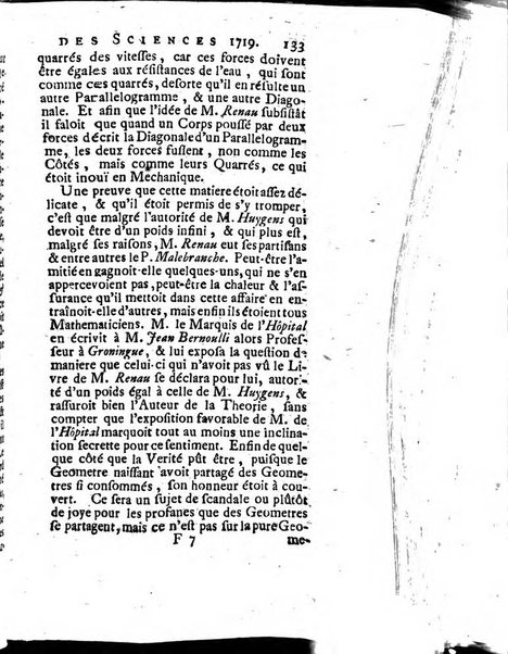 Histoire de l'Académie royale des sciences avec les Mémoires de mathematique & de physique, pour la même année, tires des registres de cette Académie.