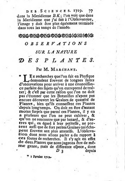 Histoire de l'Académie royale des sciences avec les Mémoires de mathematique & de physique, pour la même année, tires des registres de cette Académie.