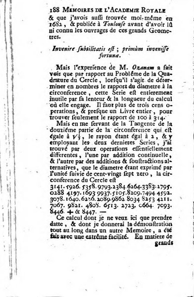 Histoire de l'Académie royale des sciences avec les Mémoires de mathematique & de physique, pour la même année, tires des registres de cette Académie.