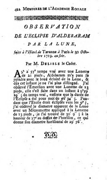 Histoire de l'Académie royale des sciences avec les Mémoires de mathematique & de physique, pour la même année, tires des registres de cette Académie.