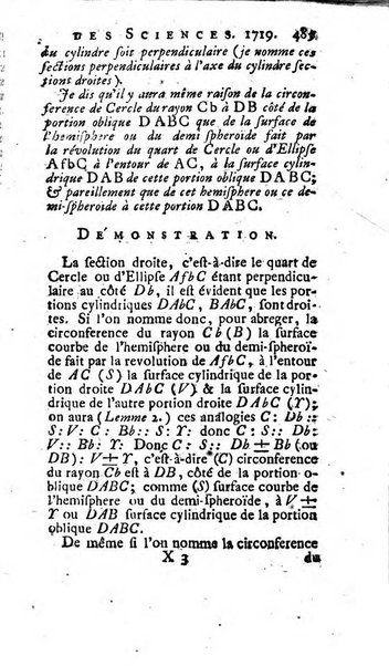 Histoire de l'Académie royale des sciences avec les Mémoires de mathematique & de physique, pour la même année, tires des registres de cette Académie.