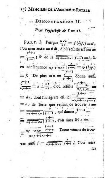 Histoire de l'Académie royale des sciences avec les Mémoires de mathematique & de physique, pour la même année, tires des registres de cette Académie.