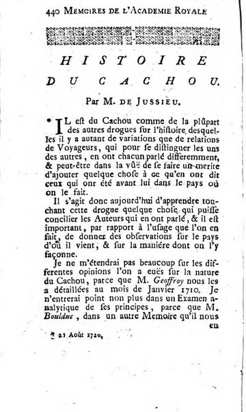 Histoire de l'Académie royale des sciences avec les Mémoires de mathematique & de physique, pour la même année, tires des registres de cette Académie.