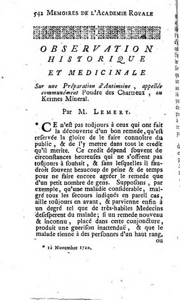 Histoire de l'Académie royale des sciences avec les Mémoires de mathematique & de physique, pour la même année, tires des registres de cette Académie.