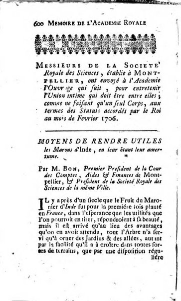 Histoire de l'Académie royale des sciences avec les Mémoires de mathematique & de physique, pour la même année, tires des registres de cette Académie.