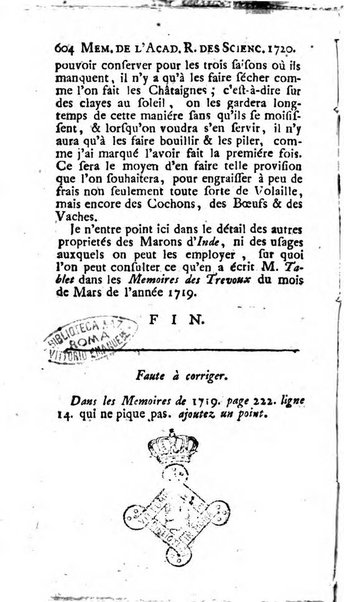 Histoire de l'Académie royale des sciences avec les Mémoires de mathematique & de physique, pour la même année, tires des registres de cette Académie.