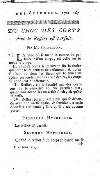 Histoire de l'Académie royale des sciences avec les Mémoires de mathematique & de physique, pour la même année, tires des registres de cette Académie.