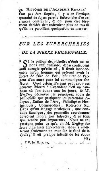 Histoire de l'Académie royale des sciences avec les Mémoires de mathematique & de physique, pour la même année, tires des registres de cette Académie.