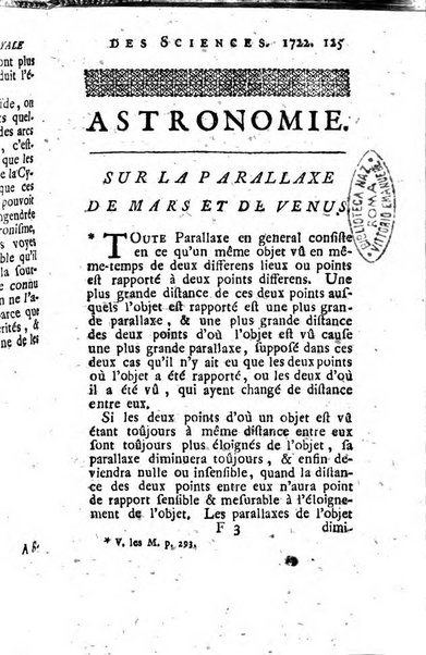 Histoire de l'Académie royale des sciences avec les Mémoires de mathematique & de physique, pour la même année, tires des registres de cette Académie.