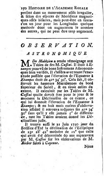 Histoire de l'Académie royale des sciences avec les Mémoires de mathematique & de physique, pour la même année, tires des registres de cette Académie.