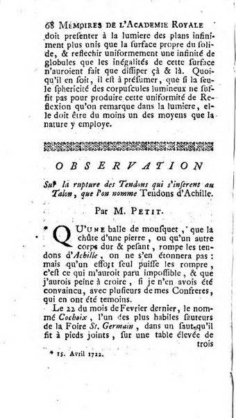 Histoire de l'Académie royale des sciences avec les Mémoires de mathematique & de physique, pour la même année, tires des registres de cette Académie.