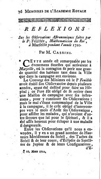 Histoire de l'Académie royale des sciences avec les Mémoires de mathematique & de physique, pour la même année, tires des registres de cette Académie.