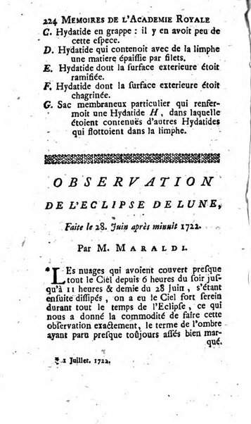 Histoire de l'Académie royale des sciences avec les Mémoires de mathematique & de physique, pour la même année, tires des registres de cette Académie.