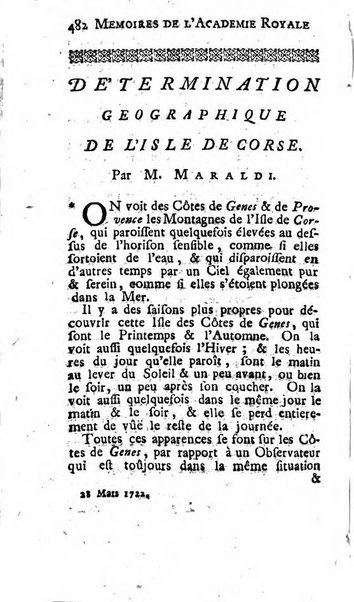 Histoire de l'Académie royale des sciences avec les Mémoires de mathematique & de physique, pour la même année, tires des registres de cette Académie.