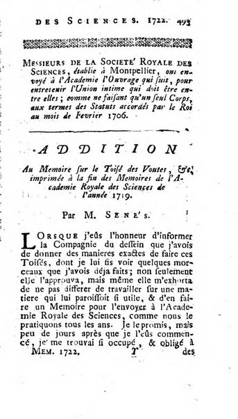 Histoire de l'Académie royale des sciences avec les Mémoires de mathematique & de physique, pour la même année, tires des registres de cette Académie.