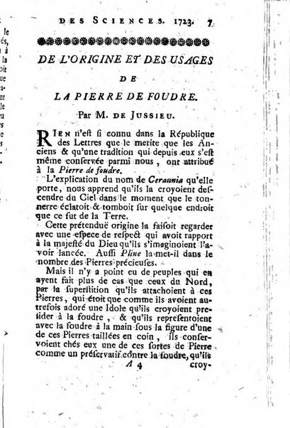 Histoire de l'Académie royale des sciences avec les Mémoires de mathematique & de physique, pour la même année, tires des registres de cette Académie.