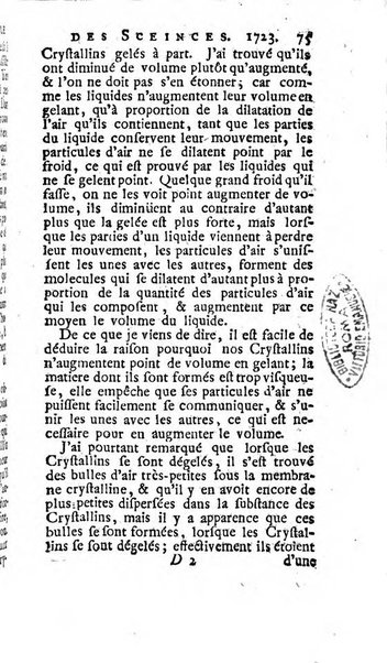 Histoire de l'Académie royale des sciences avec les Mémoires de mathematique & de physique, pour la même année, tires des registres de cette Académie.