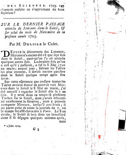 Histoire de l'Académie royale des sciences avec les Mémoires de mathematique & de physique, pour la même année, tires des registres de cette Académie.