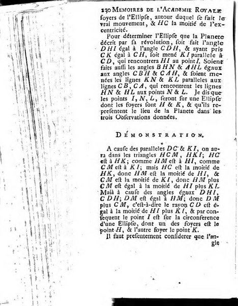 Histoire de l'Académie royale des sciences avec les Mémoires de mathematique & de physique, pour la même année, tires des registres de cette Académie.