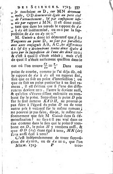 Histoire de l'Académie royale des sciences avec les Mémoires de mathematique & de physique, pour la même année, tires des registres de cette Académie.