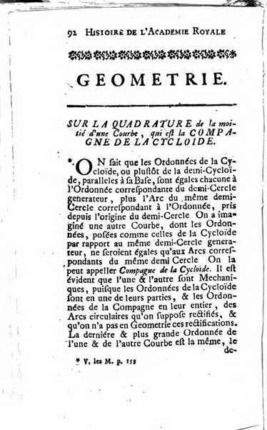 Histoire de l'Académie royale des sciences avec les Mémoires de mathematique & de physique, pour la même année, tires des registres de cette Académie.